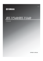 Yamaha RXV-540 - Owners Manual